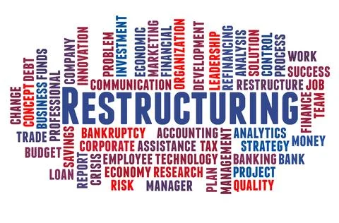 Restructuring word cloud concept Stock Photos