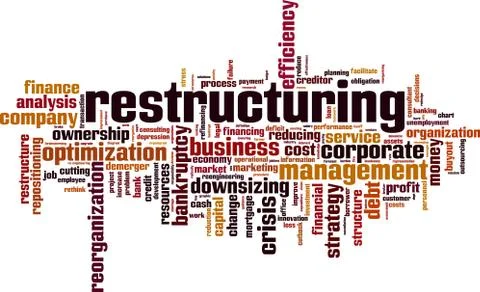 Restructuring word cloud Stock Illustration