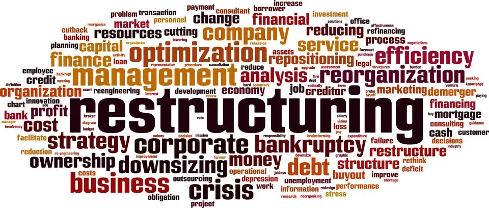 Restructuring word cloud Stock Illustration