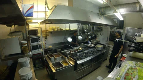 RESTURANT KITCHEN TIME LAPSE 4K Stock Footage 26062611