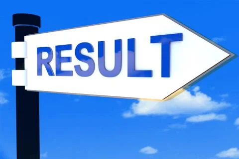 Result direction road sign Stock Illustration