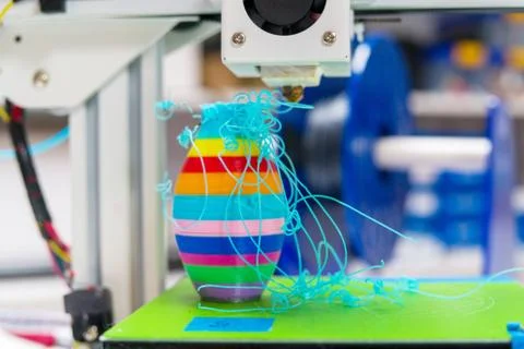 The result of a error on a 3D printer Stock Photos