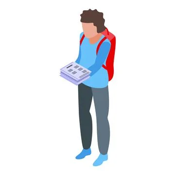 Result school test icon, isometric style Illustrazione stock