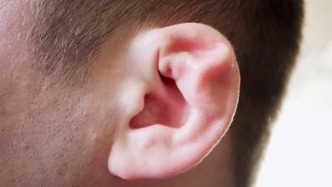 As a result of the struggle, the man's ear was damaged. Stock Footage 253460293