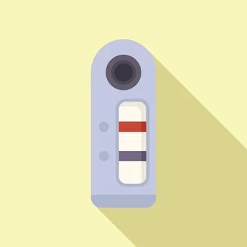 Result test icon flat vector. Sample lab Stock Illustration