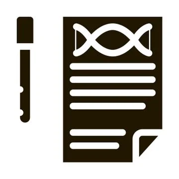 Result Test List Flask Icon Illustration Stockillustratie