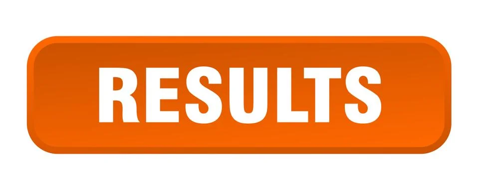 Results button. results square 3d push button Illustrazione stock