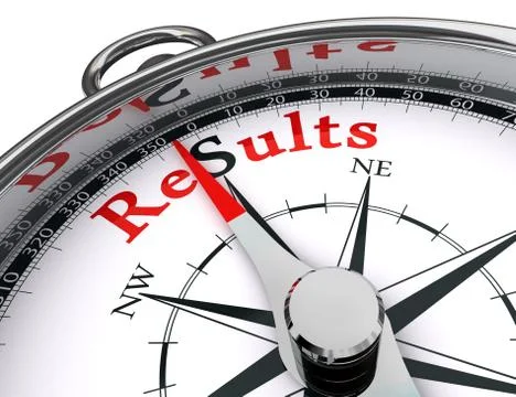 Results compass conceptual image Stock Illustration