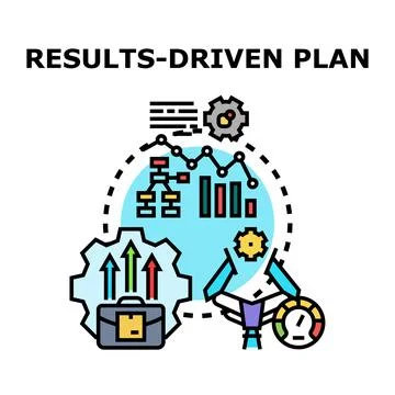 Results driven plan optimizing business growth strategy and success 库存插图