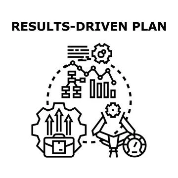 Results driven plan optimizing business growth strategy and success 스톡 일러스트