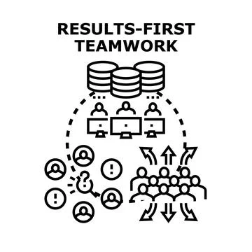 Results first teamwork promoting efficient business development processes 库存插图