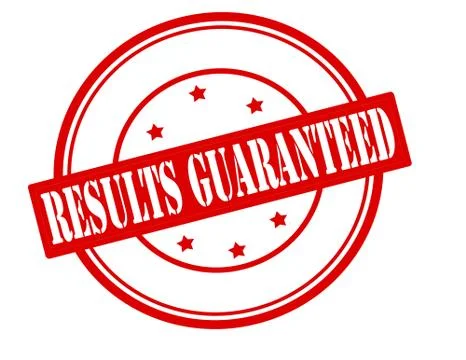 Results guaranteed Illustrazione stock