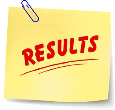 Results note Illustrazione stock
