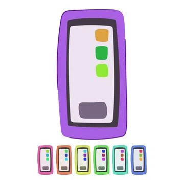 Results voting clicker vector cartoon graphic Stock Illustration