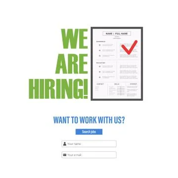 Resume of the candidate for the position. Stock Illustration