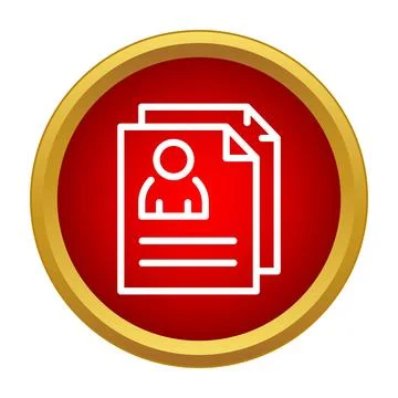 Resume cv profile document icon job application Stock Illustration