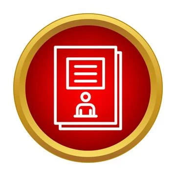 Resume document icon applying for new career job Stock Illustration