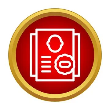 Resume document icon showing profile data Stockillustratie