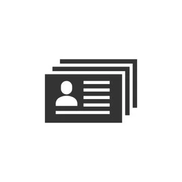 Resume icon in flat style. Contract document vector illustration on white iso Ilustración de archivo