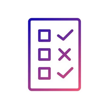 Resume icon gradient blue red business illustration. Illustrazione stock