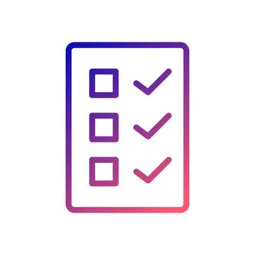 Resume icon gradient blue red business illustration. Illustrazione stock