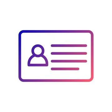 Resume icon gradient blue red business illustration. 库存插图