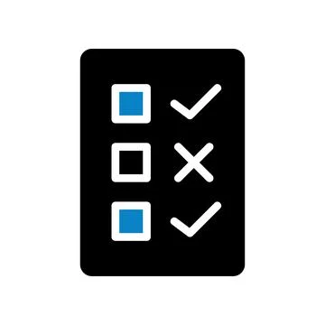 Resume icon solid blue black business symbol illustration. Stockillustratie