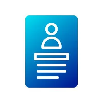 Resume icon solid gradient blue business symbol illustration. イラスト素材
