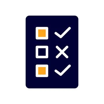 Resume icon solid orange black business symbol illustration. Stock Illustration