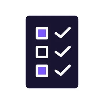 Resume icon solid purple black business symbol illustration. Illustrazione stock