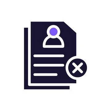 Resume icon solid purple black business symbol illustration. 스톡 일러스트