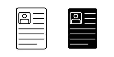 Resume icon vector art Illustrations 스톡 일러스트