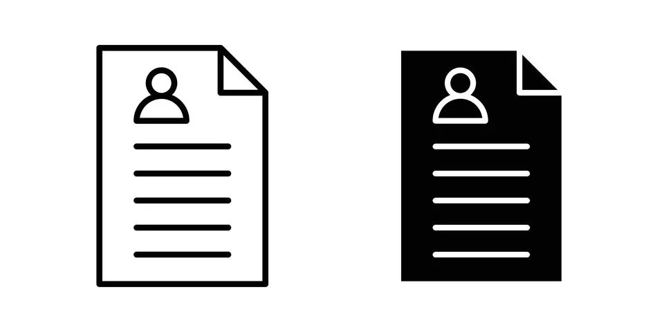 Resume icon vector design illustrations 库存插图