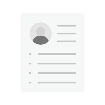 Resume icon vector image. Illustrazione stock