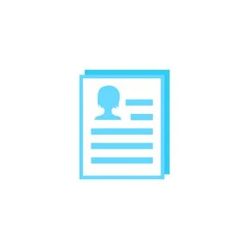 Resume icon on white Stock Illustration