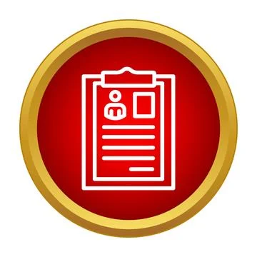 Resume job application document for human resources Stock Illustration