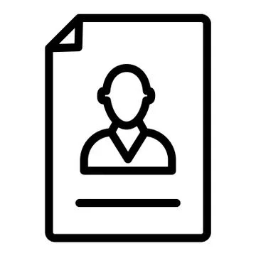 Resume line icon. Vacancy document vector illustration isolated on white Stock Illustration