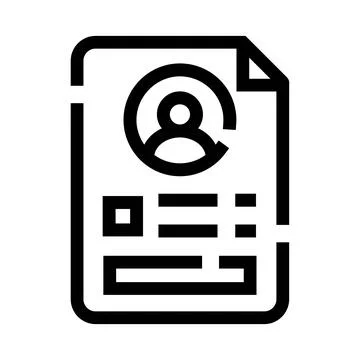 Resume or cv document with personal profile data イラスト素材