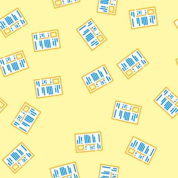 Resume paper document vector seamless pattern Illustrazione stock