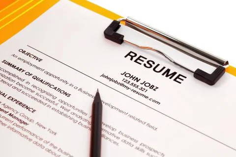 Resume Stock Photos