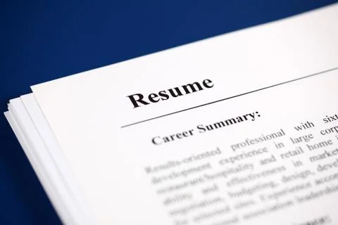 Resume Stock Photos