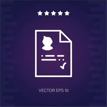 Resume vector icon Stock Illustration