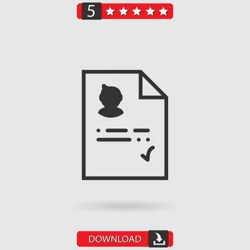 Resume vector icon Stock Illustration