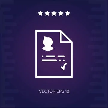 Resume vector icon Stock Illustration