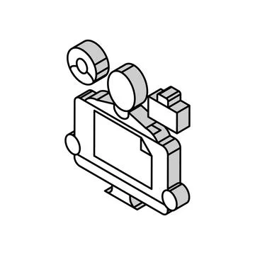 Resume writer isometric icon vector illustration 스톡 일러스트