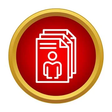 Resumes, cvs, and personal files icon symbolizing career application Ilustração Stock