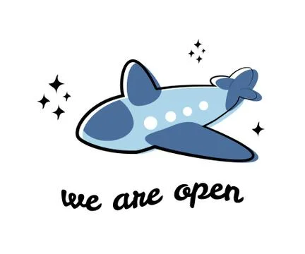 Resumption of the possibility of flights Stock Illustration