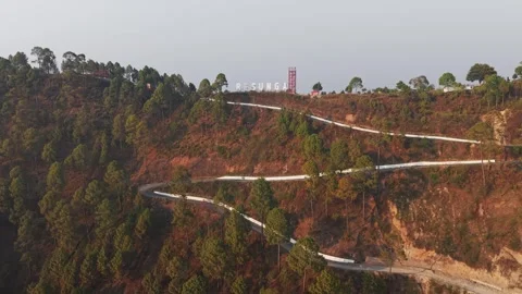 “Resunga” Name Cutout on Hillside, Gulmi, Nepal Stock Footage 334164197
