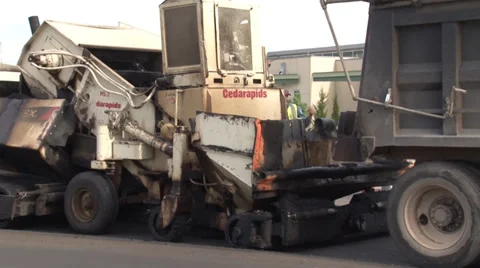 Resurfacing Highway Stock Footage 36278244