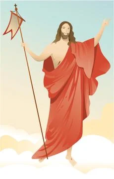 Resurrected Jesus Christ Stock Illustration